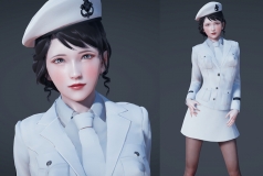 【AI少女&HS2】海军女将军 脸部数据超级写实 仿真人