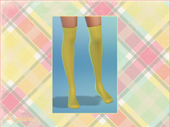膝盖上的颜色-香蕉明亮 模拟人生4 /配件/女性/紧身裤