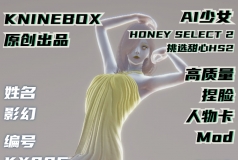 乳白色雕像质感AI少女honey select2高质量人物卡MOD 影幻编KX006